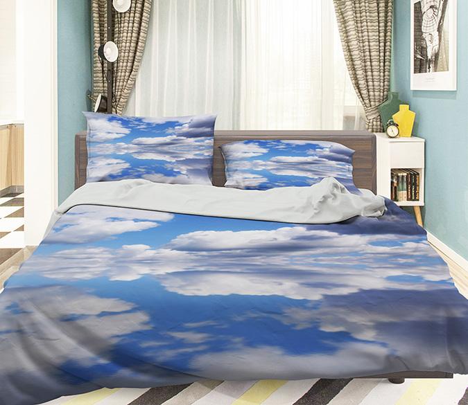 3D Blue Sky White Clouds 169 Bed Pillowcases Quilt Wallpaper AJ Wallpaper 