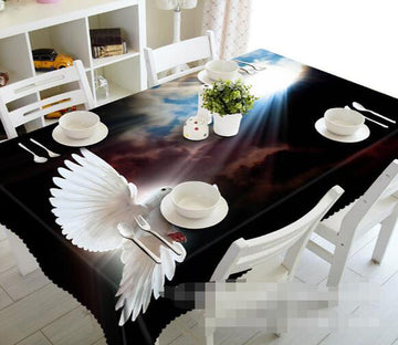 3D White Bird 1182 Tablecloths Wallpaper AJ Wallpaper 