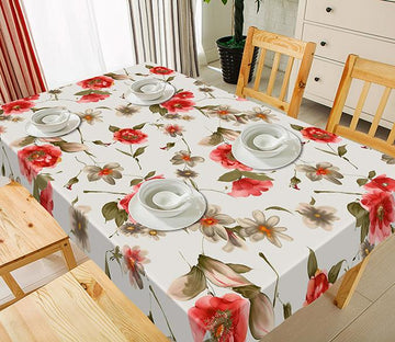 3D Red Flower 275 Tablecloths Wallpaper AJ Wallpaper 