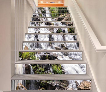 3D Flowing Waterfall 817 Stair Risers Wallpaper AJ Wallpaper 