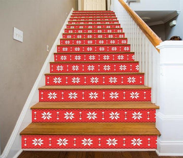 3D Snowflakes Pattern 1686 Stair Risers Wallpaper AJ Wallpaper 