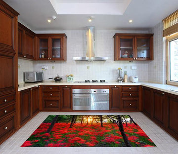 3D Trees And Flowers 040 Kitchen Mat Floor Mural Wallpaper AJ Wallpaper 