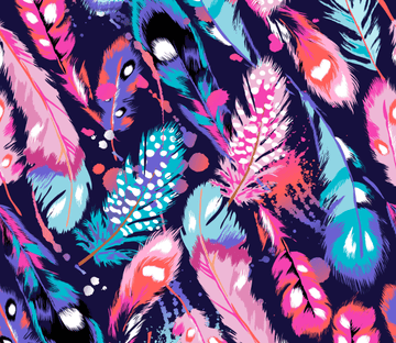 Colorful Feathers Wallpaper AJ Wallpaper 