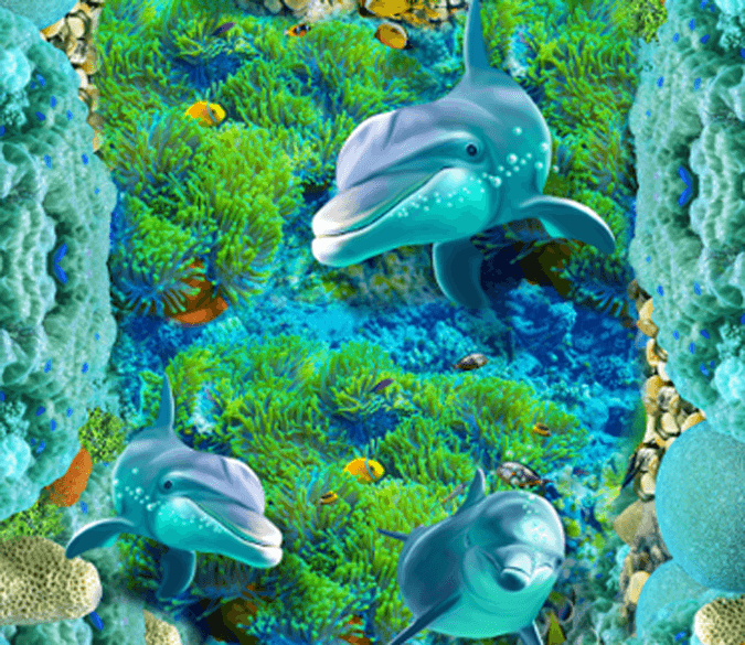 3D Bright Ocean Floor Mural Wallpaper AJ Wallpaper 2 
