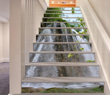 3D Cliff Falling River 391 Stair Risers Wallpaper AJ Wallpaper 