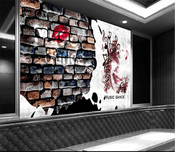 3D Red Lip Wall 011 Wallpaper AJ Wallpaper 