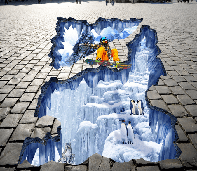 3D Skiing Floor Mural Wallpaper AJ Wallpaper 2 