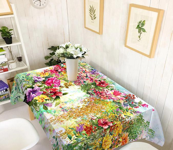 3D Flowers Vine 457 Tablecloths Wallpaper AJ Wallpaper 