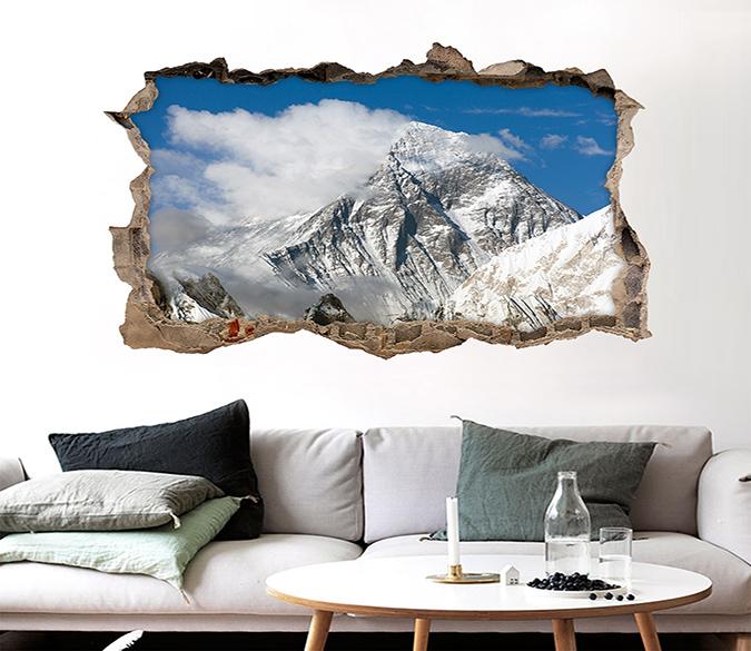 3D Snow Mountain Peak 170 Broken Wall Murals Wallpaper AJ Wallpaper 