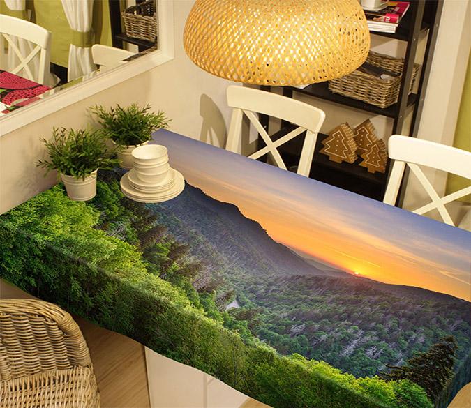 3D Mountain Sunset 582 Tablecloths Wallpaper AJ Wallpaper 