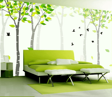 Green Young Trees Wallpaper AJ Wallpaper 