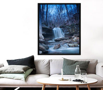 3D Night Woods 097 Fake Framed Print Painting Wallpaper AJ Creativity Home 