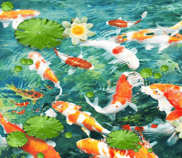 3D Goldfish Floor Mural Wallpaper AJ Wallpaper 2 