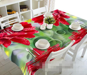 3D Red Flowers 1044 Tablecloths Wallpaper AJ Wallpaper 