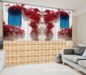 3D House Flowers Trees 1231 Curtains Drapes Wallpaper AJ Wallpaper 