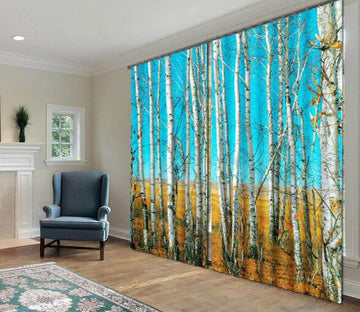 3D Grassland Bare Trees 828 Curtains Drapes Wallpaper AJ Wallpaper 