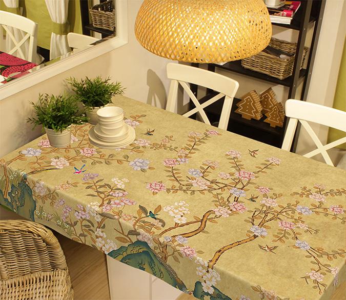 3D Flowers Trees Birds 394 Tablecloths Wallpaper AJ Wallpaper 