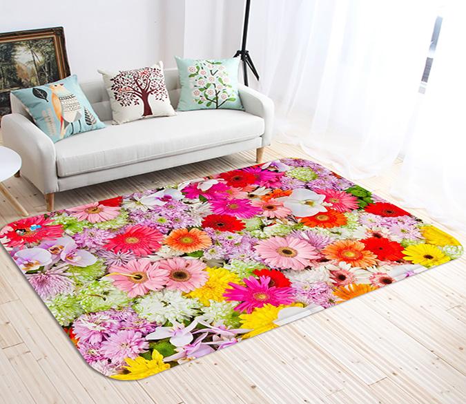 3D Dense Flowers 124 Non Slip Rug Mat Mat AJ Creativity Home 