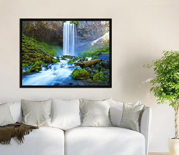 3D Cliff Moss 013 Fake Framed Print Painting Wallpaper AJ Creativity Home 