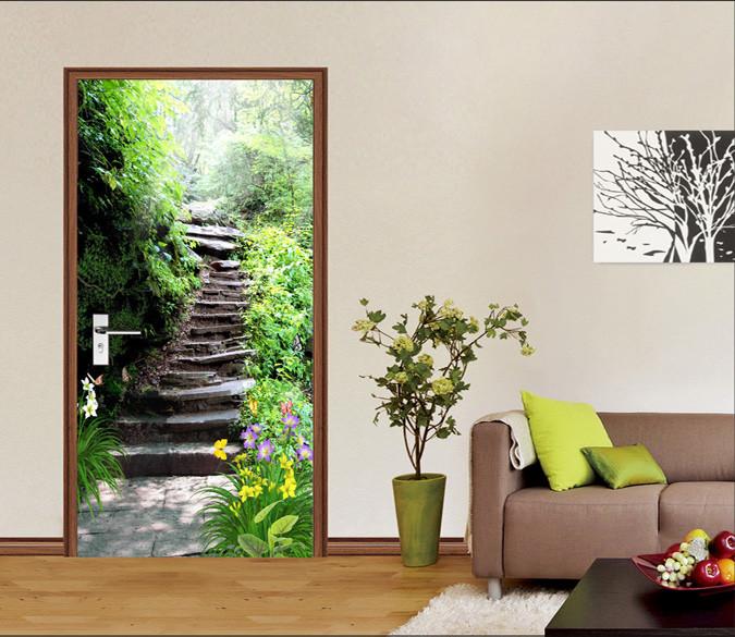 3D Stones Stairs 75 Door Mural Wallpaper AJ Wallpaper 