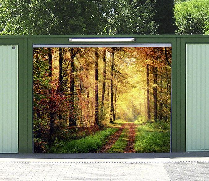 3D Forest Road Sunshine 23 Garage Door Mural Wallpaper AJ Wallpaper 