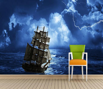 3D Lightning Ship 589 Wallpaper AJ Wallpaper 