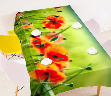 3D Red Flowers 293 Tablecloths Wallpaper AJ Wallpaper 