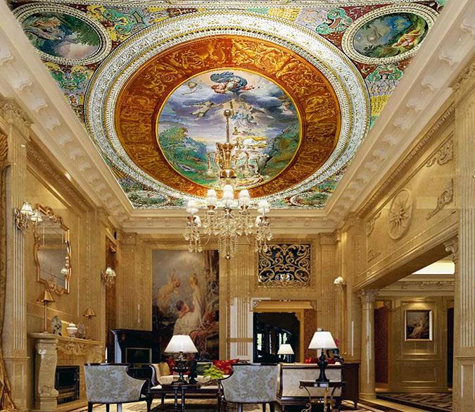 Elliptical Pattern Painting 002 Wallpaper AJ Wallpaper 