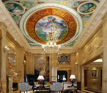 Elliptical Pattern Painting 002 Wallpaper AJ Wallpaper 