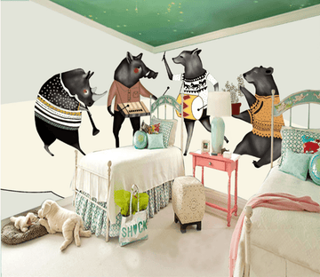 3D Animal Band Wallpaper AJ Wallpaper 
