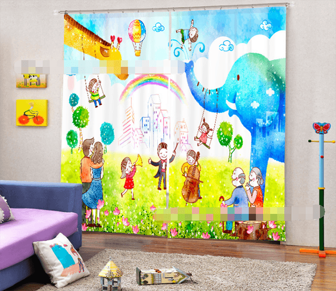 3D Children Paradise 2126 Curtains Drapes Wallpaper AJ Wallpaper 