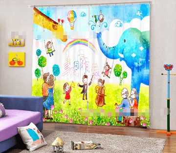 3D Children Paradise 2126 Curtains Drapes Wallpaper AJ Wallpaper 