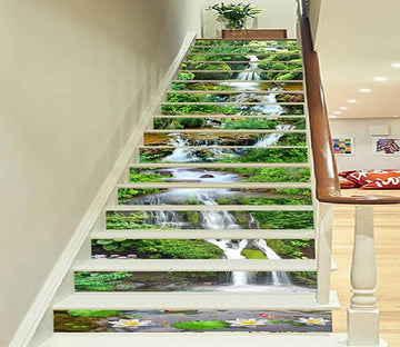 3D Meandering Stream 414 Stair Risers Wallpaper AJ Wallpaper 
