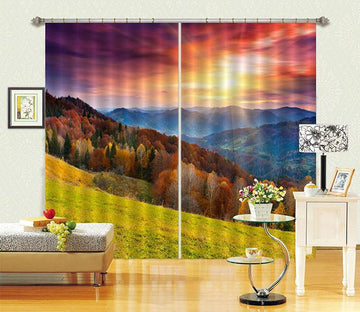 3D Colorful Mountains 669 Curtains Drapes Wallpaper AJ Wallpaper 