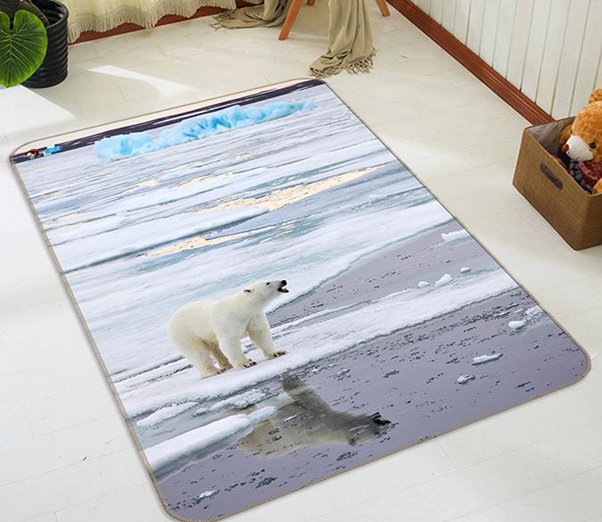 3D Icing Sea Polar Bear 231 Non Slip Rug Mat Mat AJ Creativity Home 