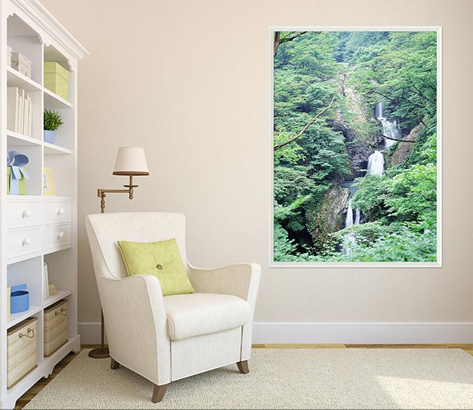 3D River Foreste 056 Fake Framed Print Painting Wallpaper AJ Creativity Home 