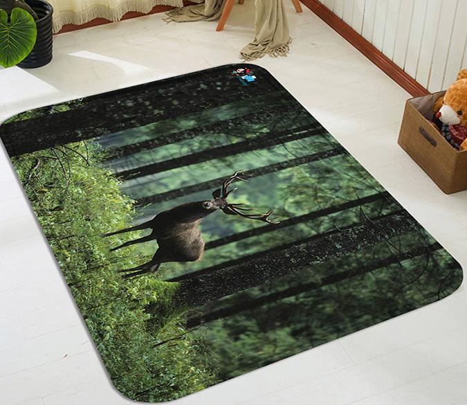 3D Forest Deer 109 Non Slip Rug Mat Mat AJ Creativity Home 