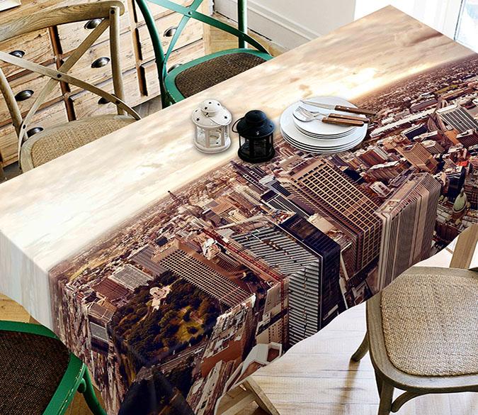 3D Metal City 475 Tablecloths Wallpaper AJ Wallpaper 