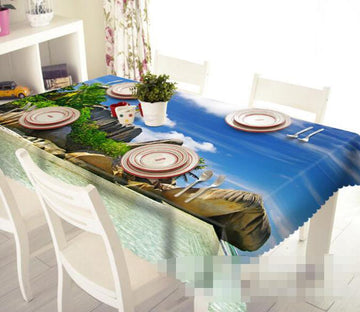 3D Beach Stones 1278 Tablecloths Wallpaper AJ Wallpaper 