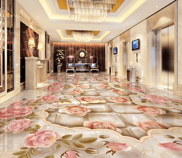 3D Flowers Floor Mural Wallpaper AJ Wallpaper 2 