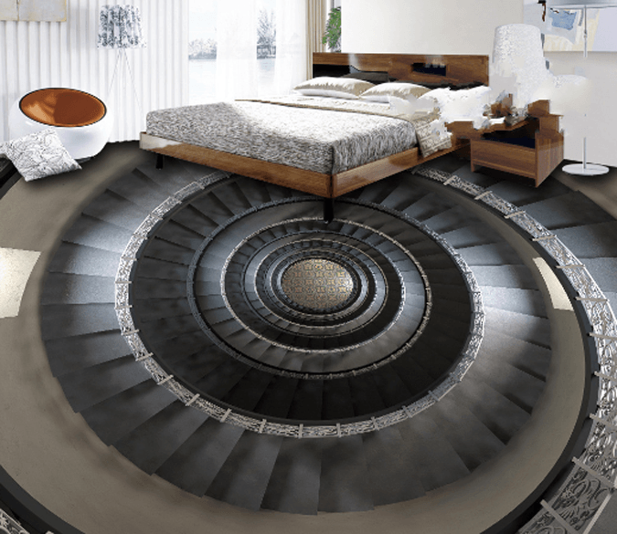 3D Spiral Stair Floor Mural Wallpaper AJ Wallpaper 2 