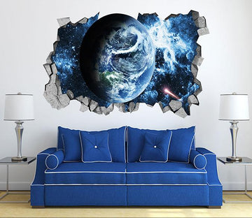 3D Space Earth 46 Broken Wall Murals Wallpaper AJ Wallpaper 