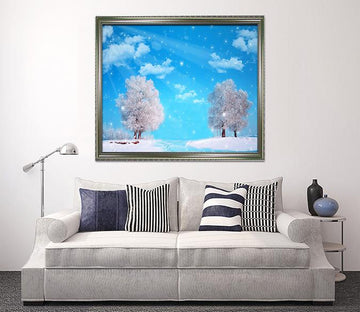 3D Snow And Ice 032 Fake Framed Print Painting Wallpaper AJ Creativity Home 