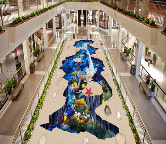 3D Mermaid Floor Mural Wallpaper AJ Wallpaper 2 