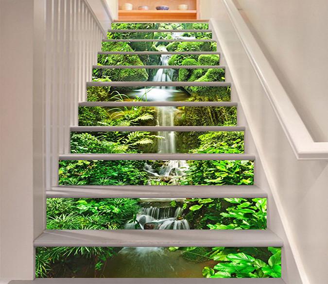 3D Quiet Stream 1400 Stair Risers Wallpaper AJ Wallpaper 