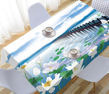 3D Lake Long Bridge 237 Tablecloths Wallpaper AJ Wallpaper 