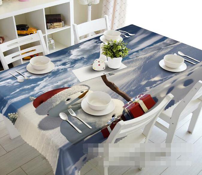3D Snow Field Snowman 1372 Tablecloths Wallpaper AJ Wallpaper 