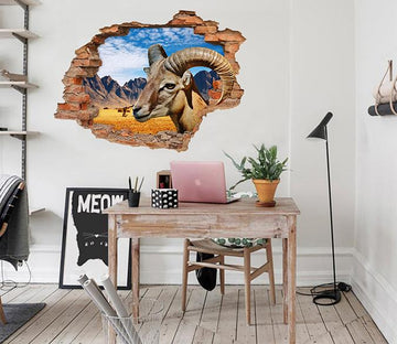 3D Mountains Animal 72 Broken Wall Murals Wallpaper AJ Wallpaper 