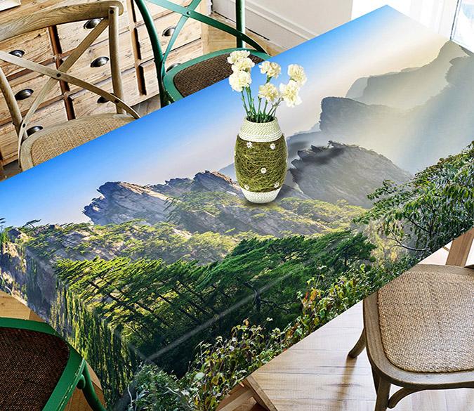 3D Misty Mountains 765 Tablecloths Wallpaper AJ Wallpaper 