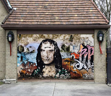 3D Graffiti Mona Lisa 391 Garage Door Mural Wallpaper AJ Wallpaper 